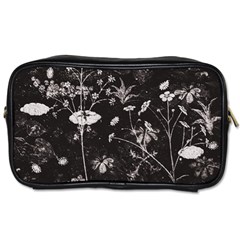 Dark Floral Artwork Toiletries Bag (one Side)