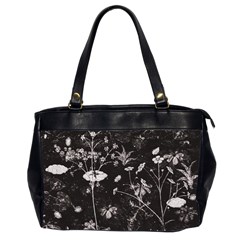 Dark Floral Artwork Oversize Office Handbag (2 Sides) by dflcprintsclothing