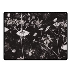 Dark Floral Artwork Fleece Blanket (small)