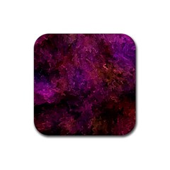 Red Melty Abstract Rubber Coaster (square)  by Dazzleway