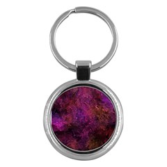 Red Melty Abstract Key Chain (round) by Dazzleway