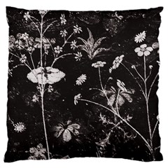 Dark Floral Artwork Large Cushion Case (one Side) by dflcprintsclothing