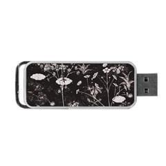 Dark Floral Artwork Portable Usb Flash (one Side)