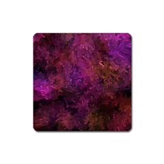 Red Melty Abstract Square Magnet by Dazzleway