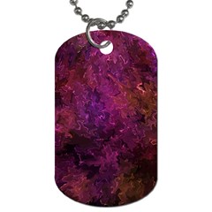 Red Melty Abstract Dog Tag (two Sides) by Dazzleway