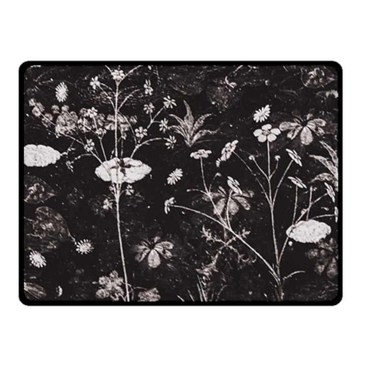 Dark Floral Artwork Double Sided Fleece Blanket (Small) 