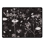 Dark Floral Artwork Double Sided Fleece Blanket (Small)  45 x34  Blanket Back