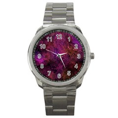 Red Melty Abstract Sport Metal Watch by Dazzleway