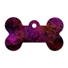 Red Melty Abstract Dog Tag Bone (one Side) by Dazzleway