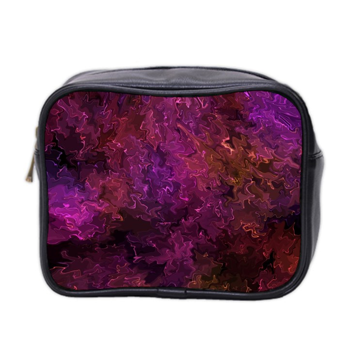 Red melty Abstract Mini Toiletries Bag (Two Sides)