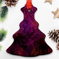 Red Melty Abstract Christmas Tree Ornament (two Sides) by Dazzleway