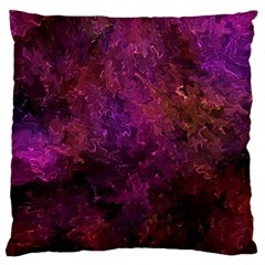 Red Melty Abstract Large Flano Cushion Case (two Sides) by Dazzleway