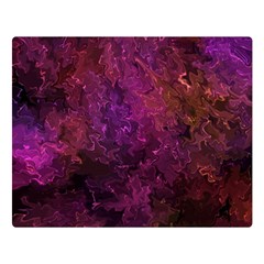 Red Melty Abstract Double Sided Flano Blanket (large)  by Dazzleway