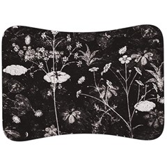 Dark Floral Artwork Velour Seat Head Rest Cushion