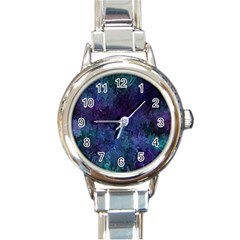 Glassy Melty Abstract Round Italian Charm Watch by Dazzleway