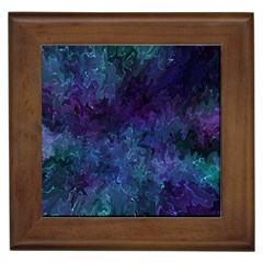 Glassy Melty Abstract Framed Tile by Dazzleway