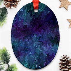 Glassy Melty Abstract Ornament (oval) by Dazzleway