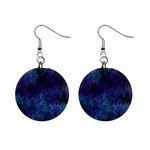 Glassy melty abstract Mini Button Earrings Front