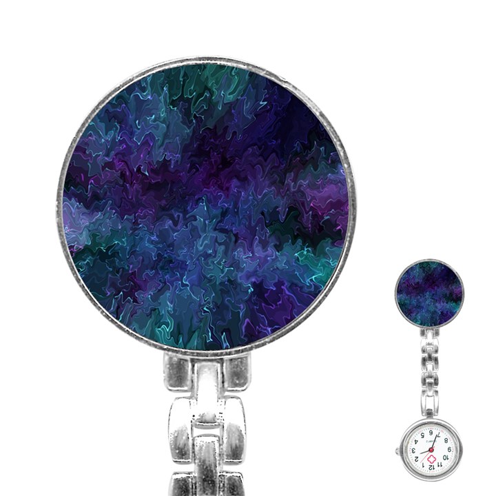 Glassy melty abstract Stainless Steel Nurses Watch