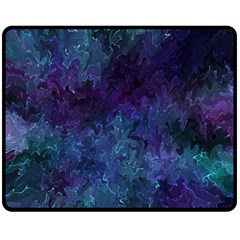 Glassy Melty Abstract Double Sided Fleece Blanket (medium)  by Dazzleway