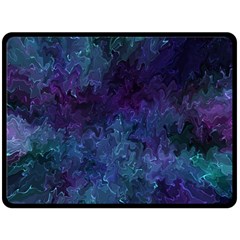 Glassy Melty Abstract Double Sided Fleece Blanket (large)  by Dazzleway