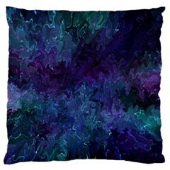 Glassy Melty Abstract Large Flano Cushion Case (one Side) by Dazzleway