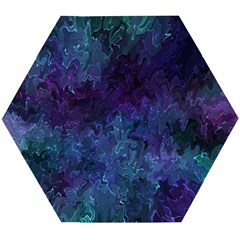 Glassy Melty Abstract Wooden Puzzle Hexagon by Dazzleway