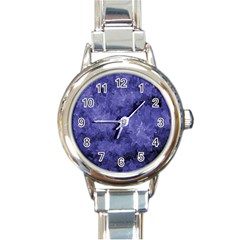 Lilac Abstract Round Italian Charm Watch by Dazzleway