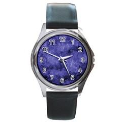 Lilac Abstract Round Metal Watch by Dazzleway