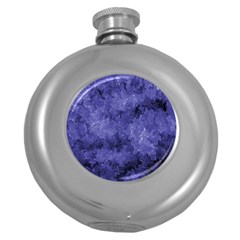 Lilac Abstract Round Hip Flask (5 Oz) by Dazzleway