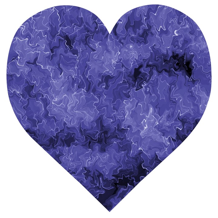 Lilac abstract Wooden Puzzle Heart