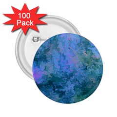 Lilac And Green Abstract 2 25  Buttons (100 Pack)  by Dazzleway