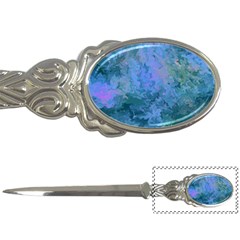 Lilac And Green Abstract Letter Opener by Dazzleway