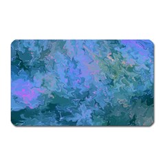 Lilac And Green Abstract Magnet (rectangular) by Dazzleway