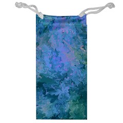 Lilac And Green Abstract Jewelry Bag by Dazzleway