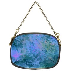 Lilac And Green Abstract Chain Purse (one Side) by Dazzleway