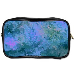 Lilac And Green Abstract Toiletries Bag (one Side) by Dazzleway