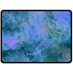 Lilac And Green Abstract Fleece Blanket (large)  by Dazzleway