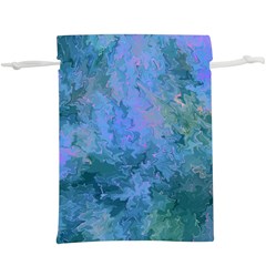 Lilac And Green Abstract  Lightweight Drawstring Pouch (xl) by Dazzleway