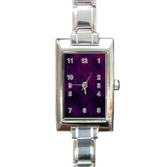 Red And Purple Abstract Rectangle Italian Charm Watch by Dazzleway