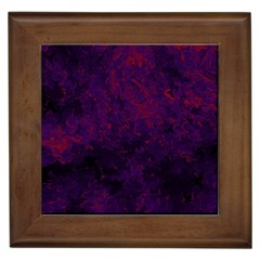 Red And Purple Abstract Framed Tile by Dazzleway