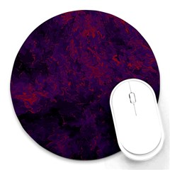 Red And Purple Abstract Round Mousepads by Dazzleway