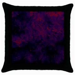 Red And Purple Abstract Throw Pillow Case (black) by Dazzleway