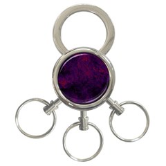 Red And Purple Abstract 3-ring Key Chain by Dazzleway