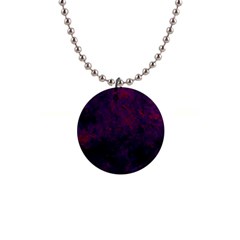 Red And Purple Abstract 1  Button Necklace by Dazzleway