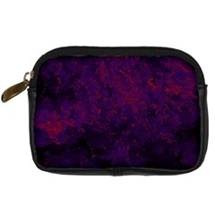 Red And Purple Abstract Digital Camera Leather Case by Dazzleway