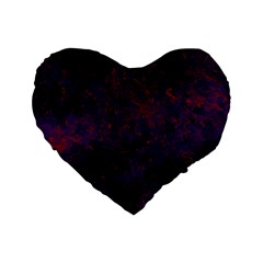 Red And Purple Abstract Standard 16  Premium Flano Heart Shape Cushions by Dazzleway