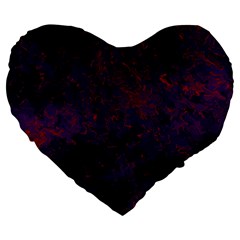 Red And Purple Abstract Large 19  Premium Flano Heart Shape Cushions by Dazzleway