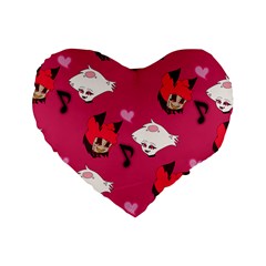 Chibiradiodust Standard 16  Premium Flano Heart Shape Cushions