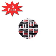 Geometric Sequence Print Pattern Design 1  Mini Buttons (10 Pack)  by dflcprintsclothing